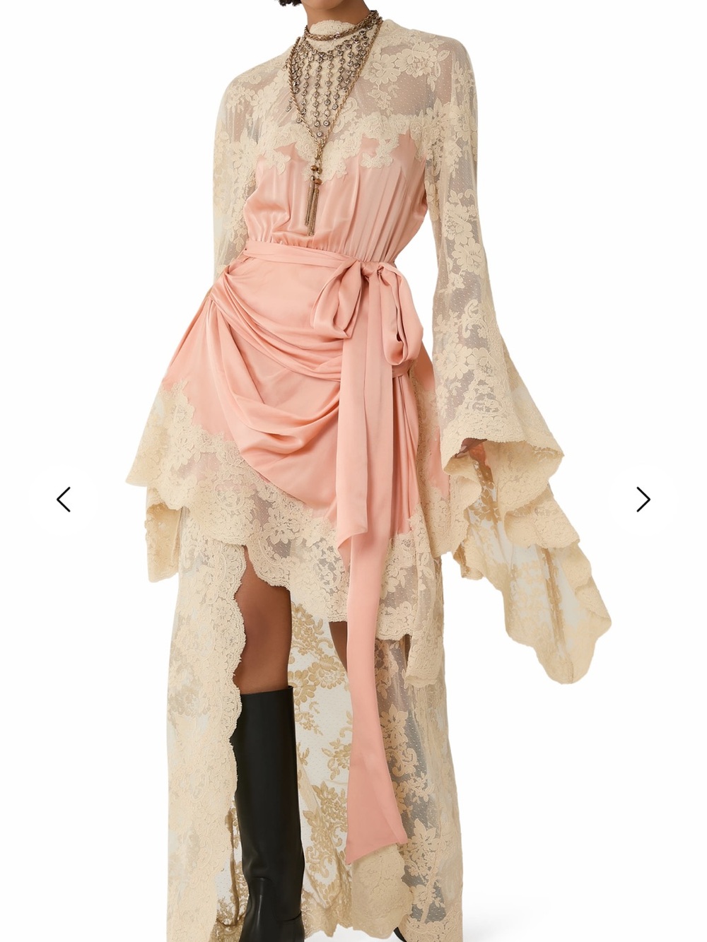 Zimmermann Hypnotic Drape Lace & Satin Dress - Picture 3 of 10